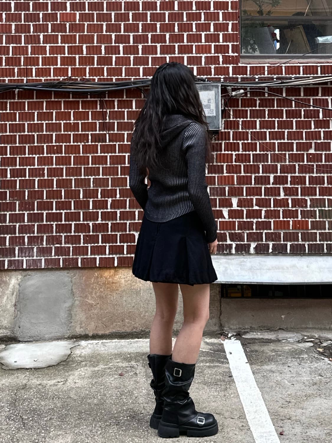 배디 퍼자켓 투웨이 후드집업 코치 스커트 코디세트 상품이미지5