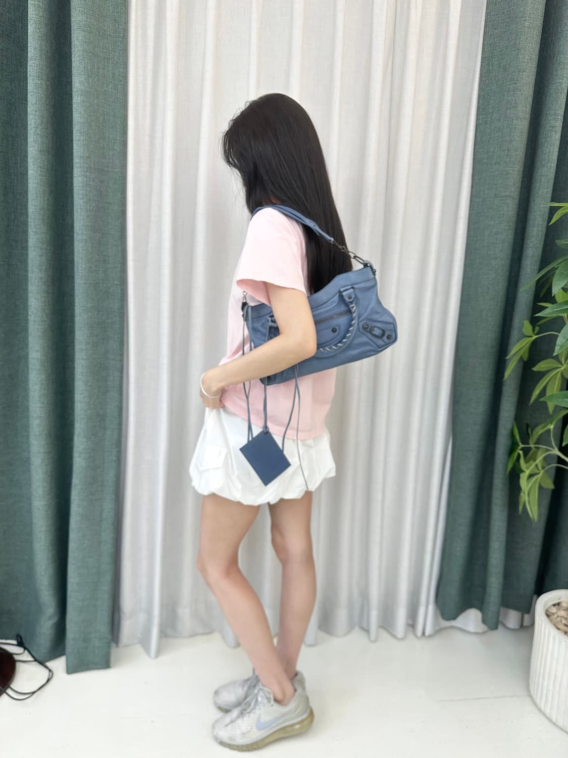 [A+급 정품] 발렌시아가 시티 모터백 퍼스트 블루 상품이미지7