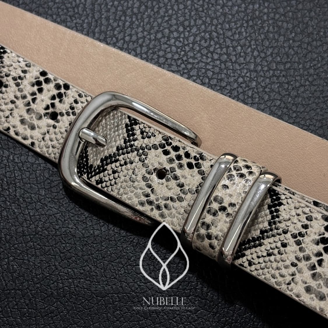 🌗 Python snake belt / 뱀피 스네이크 가죽 벨트 상품이미지4