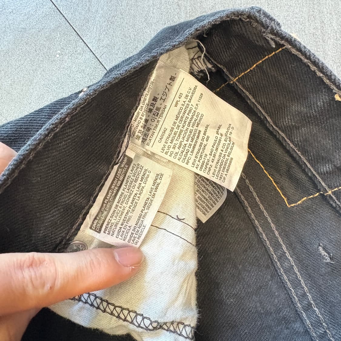 리바이스 정품 517 데님 블랙 팬츠 상품이미지10