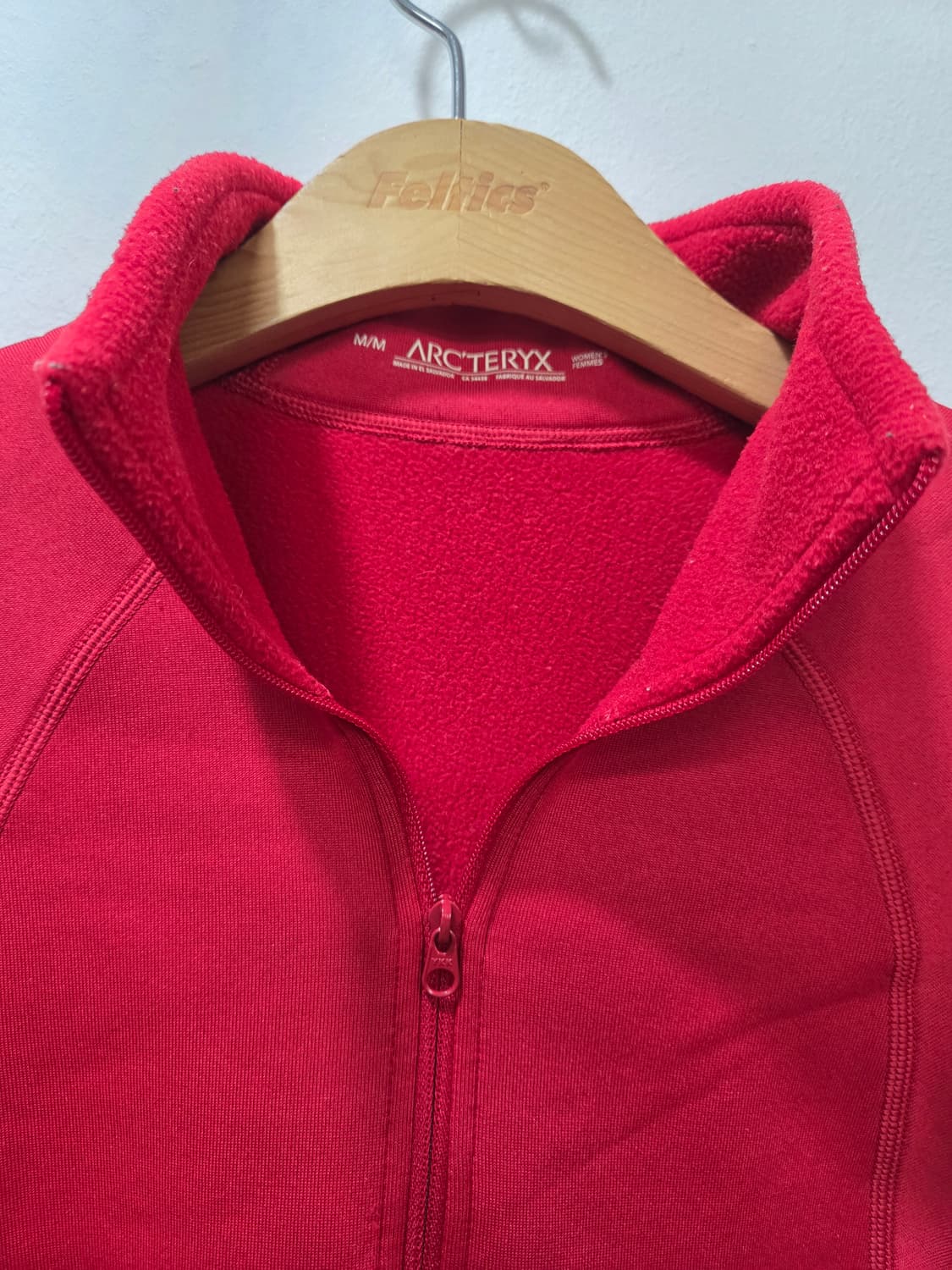 아크테릭스 여성용 레드 플리스 하프집업 M 상품이미지3