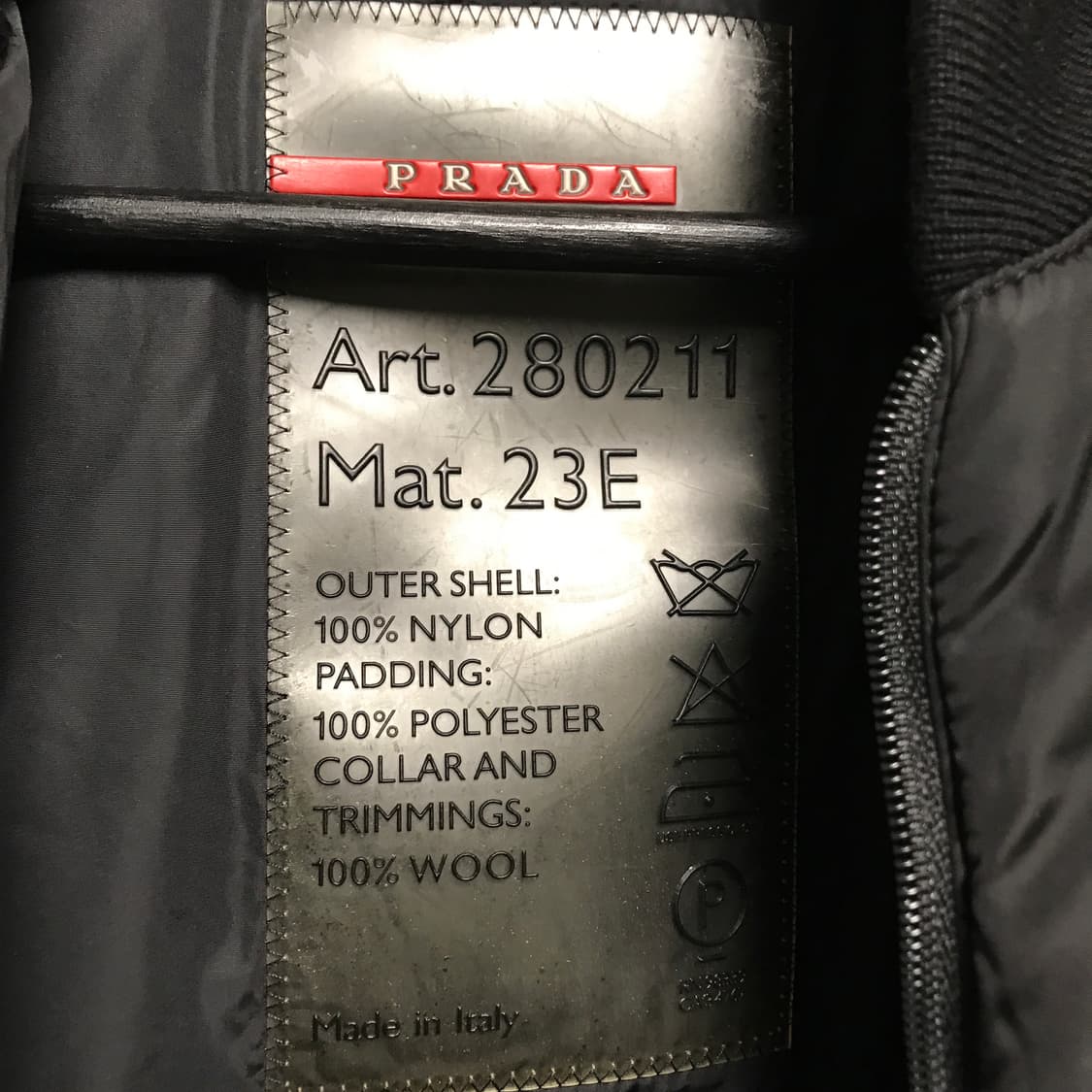 프라다 블랙 봄버 자켓 42 상품이미지5