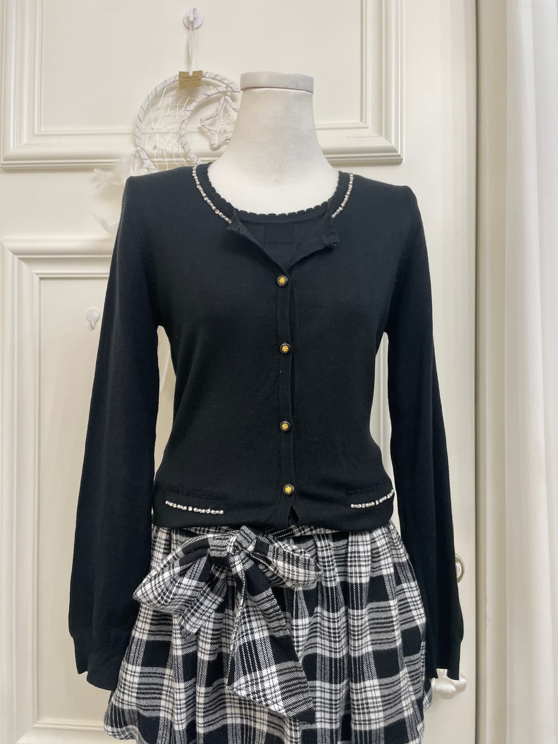 black pearl point cardigan&basic square 상품이미지5