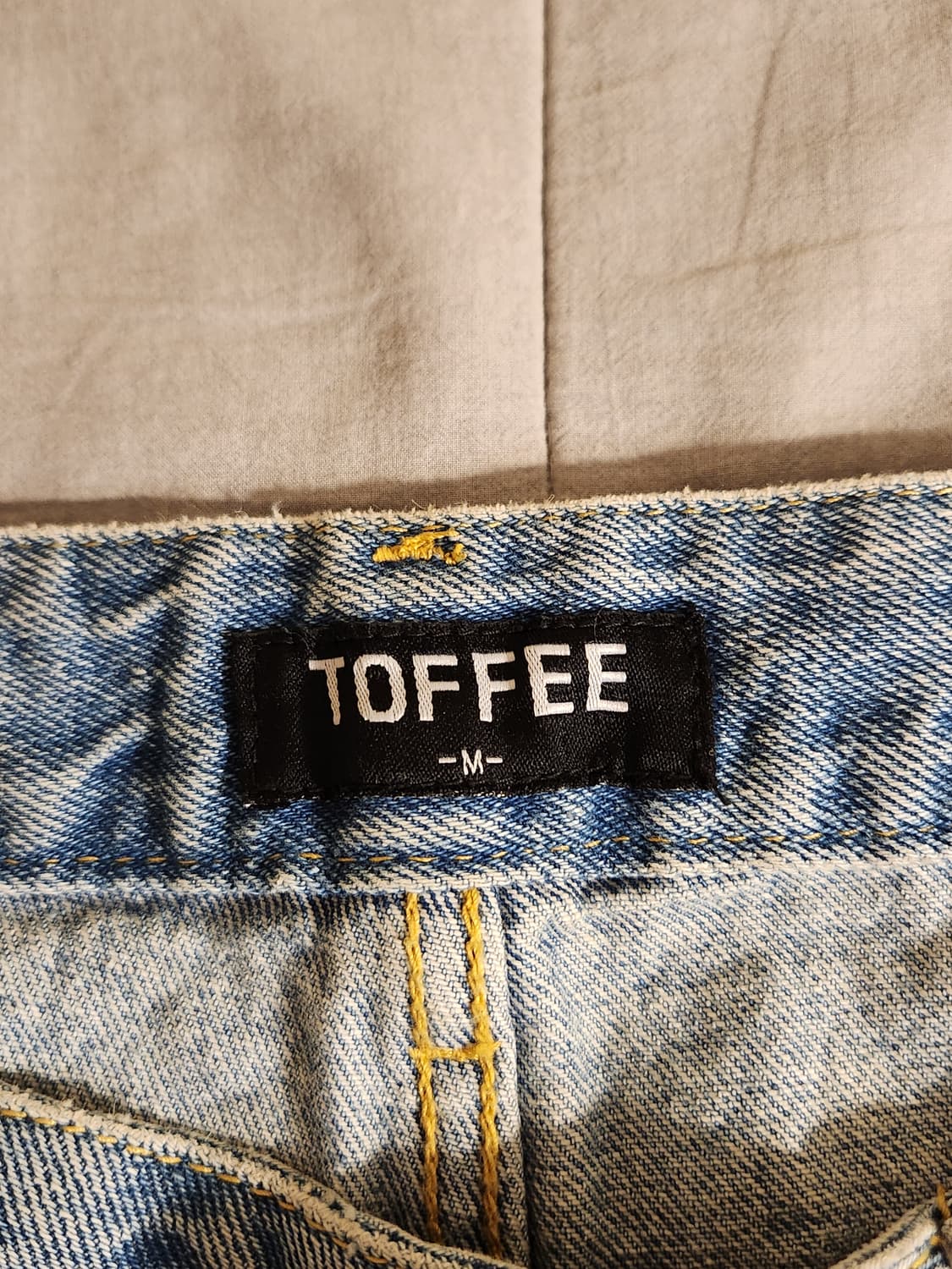 토피 와이드 데님 팬츠 연청 + 토피 더블 D링 벨트 상품이미지5