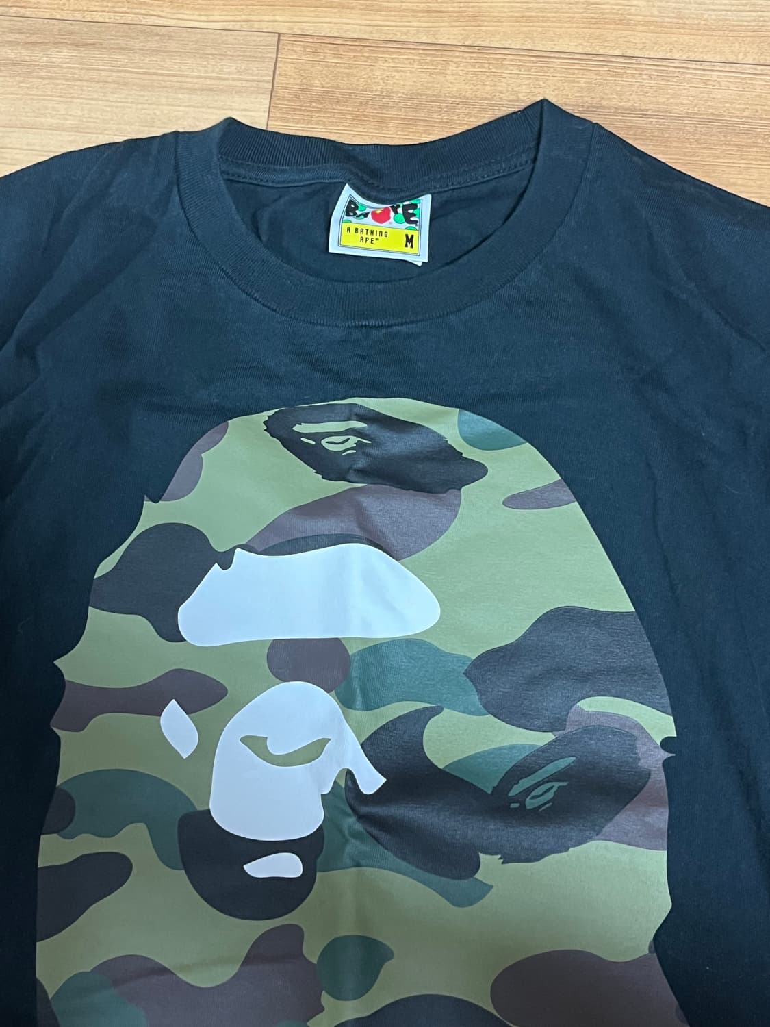 베이프 빅 헤드 카모 반팔 m 블랙 상품이미지2