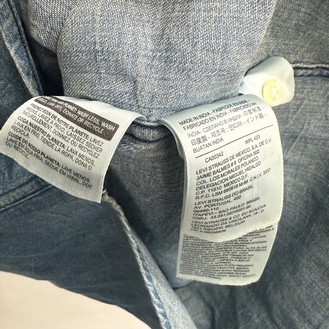 리바이스 하프 데님 셔츠 L 상품이미지3