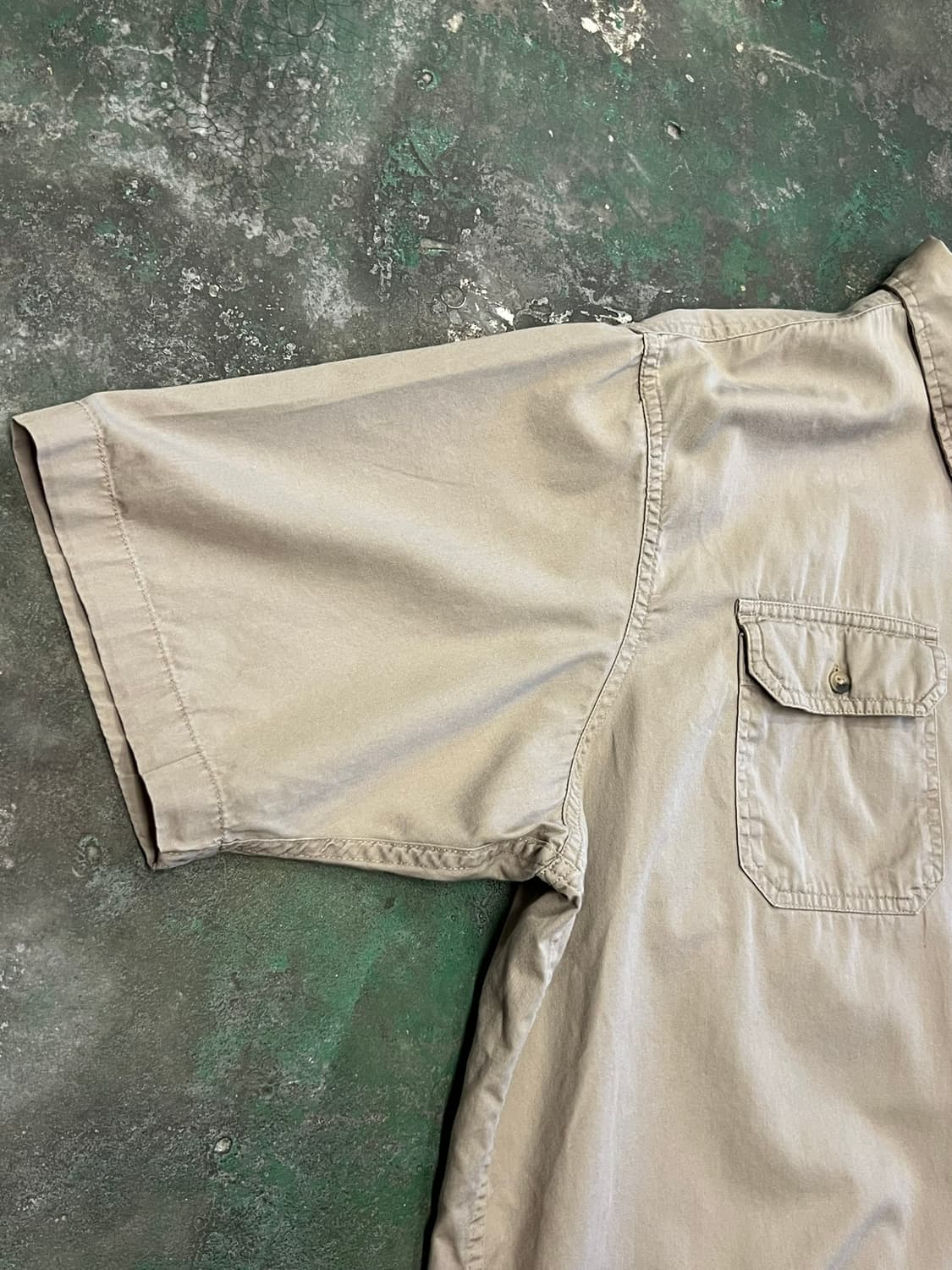 [XL] 랭글러 반팔 워크 셔츠 베이지 더블포켓 셔츠 Wrangler 상품이미지3