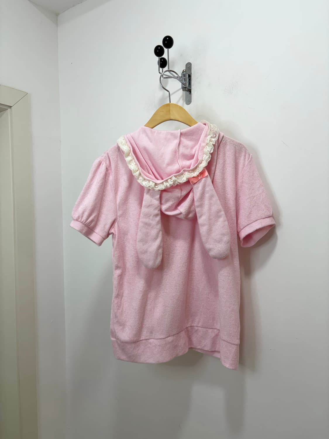Sugar doll 히메갸루 슈가돌 토끼 리본 반팔 후드집업 세트 셋업 상품이미지7