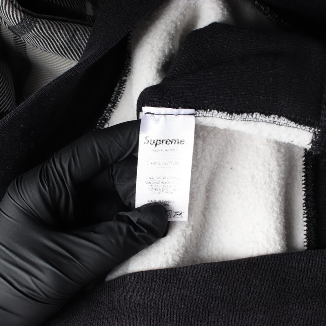 슈프림 아치로고 플래드 체크 후드티 상품이미지6