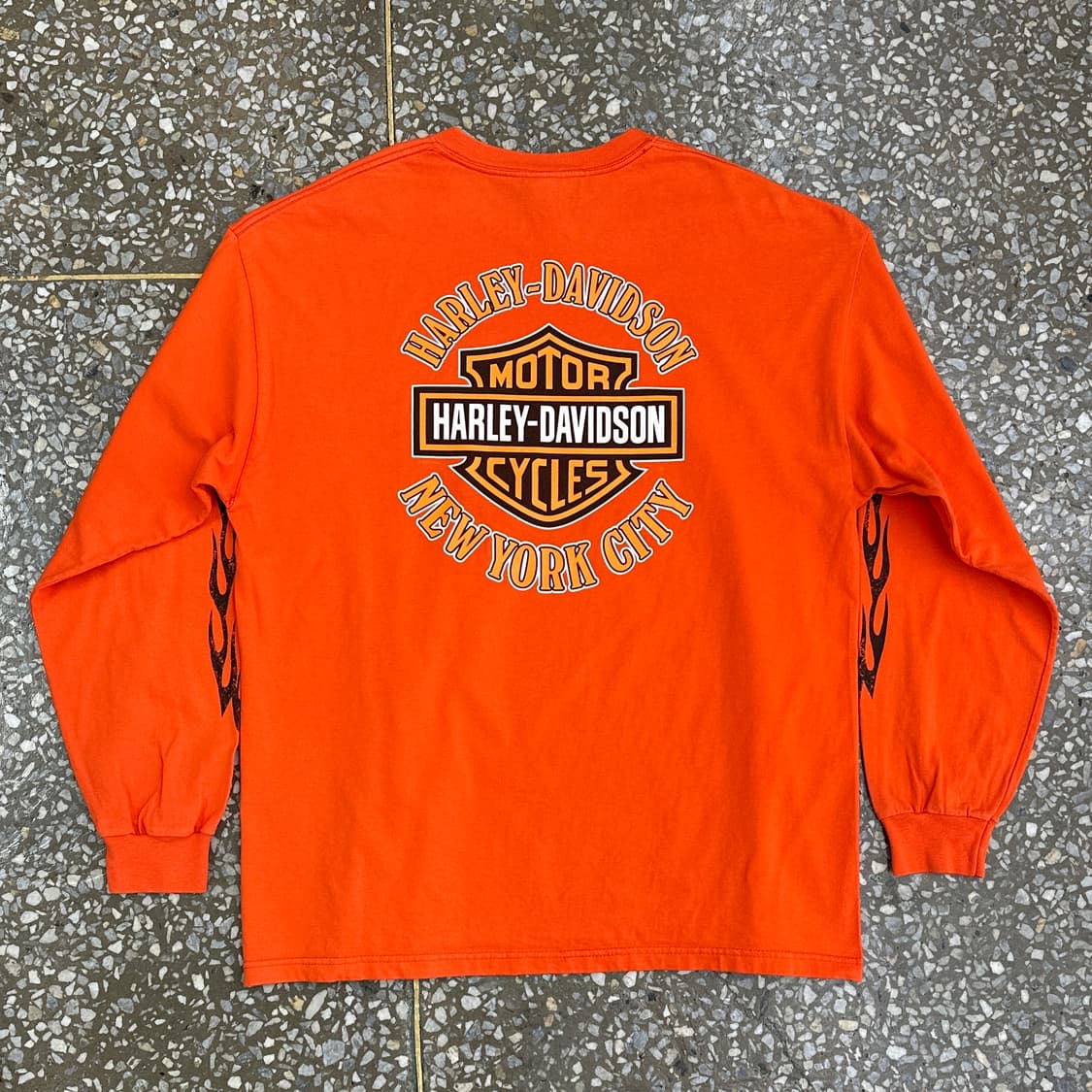 00s USA 할리데이비슨 플레임 롱슬리브 티셔츠 XL 상품이미지2