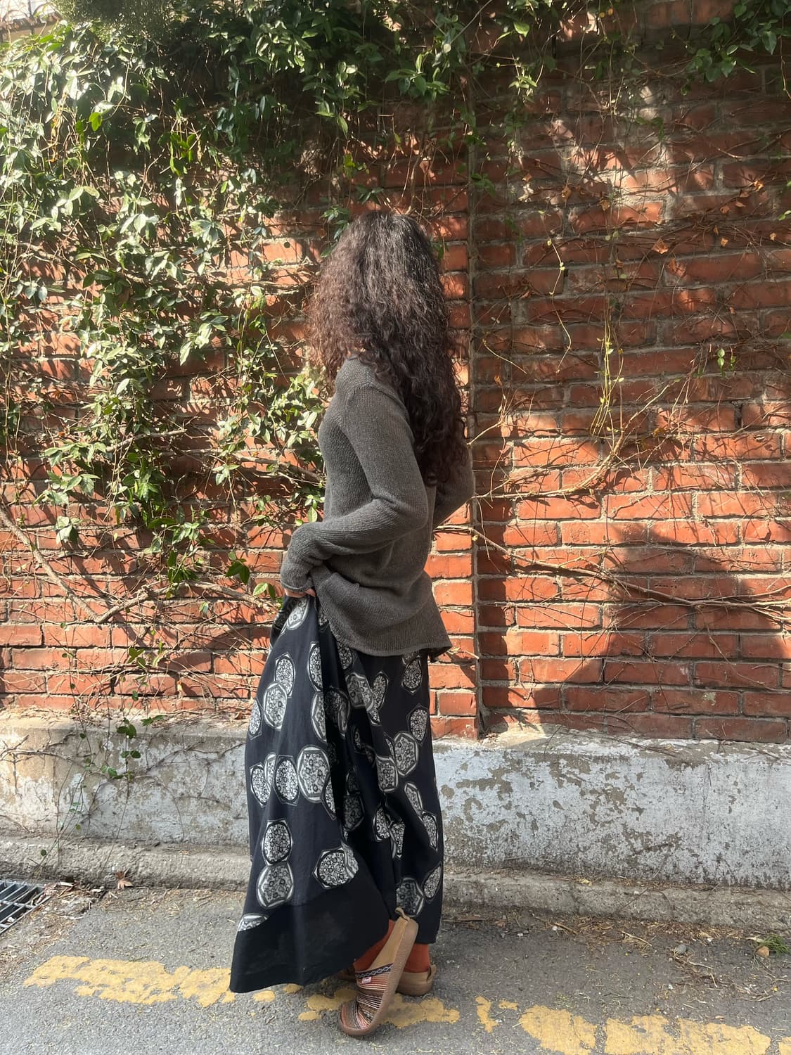 일본 빈티지 패턴 롱 스커트 상품이미지4