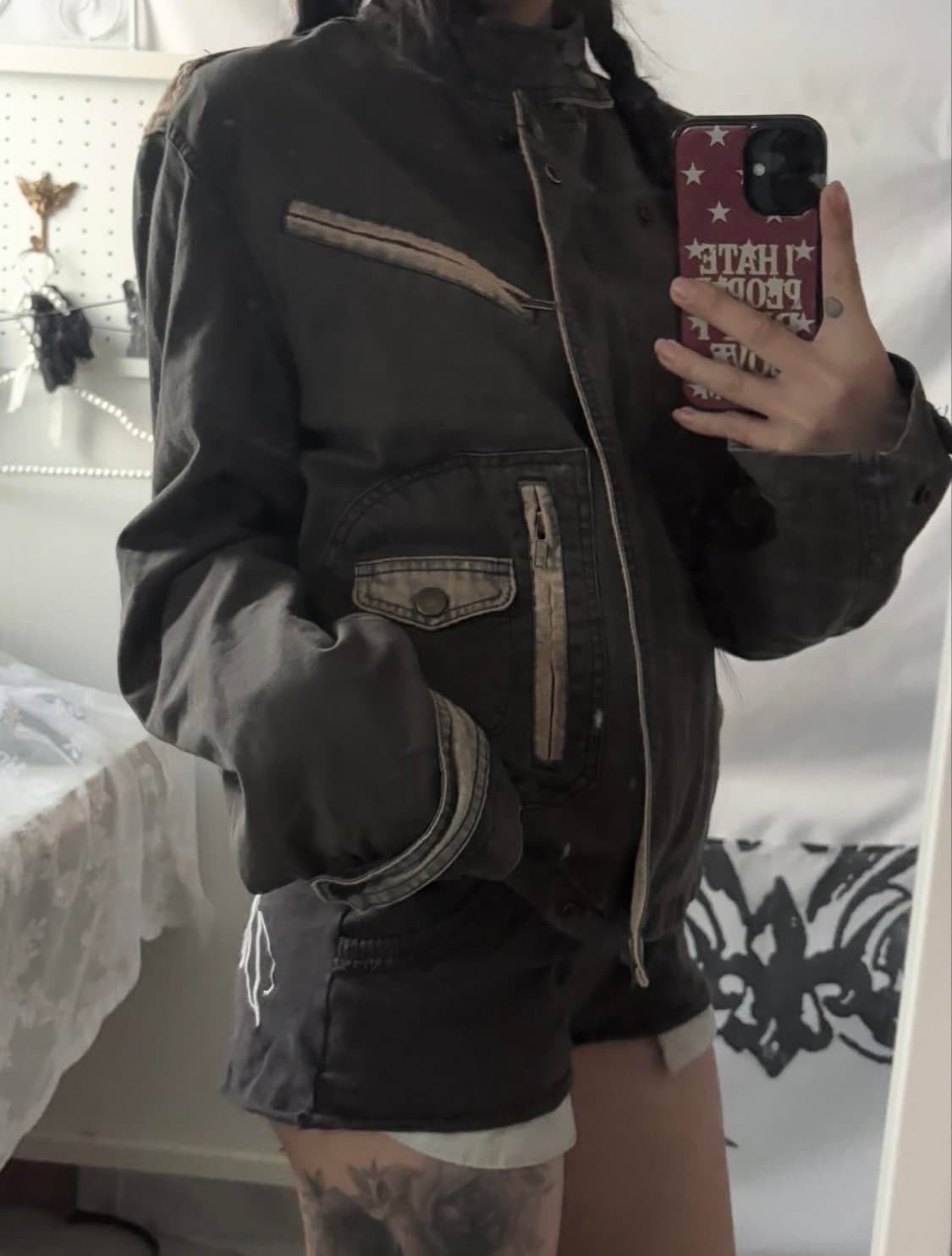 charcoal neck burkle jecket 상품이미지3