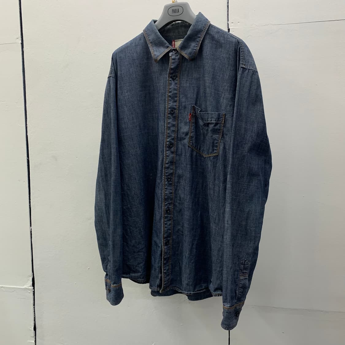 [XL] 00's 리바이스 원포켓 데님 셔츠 상품이미지1