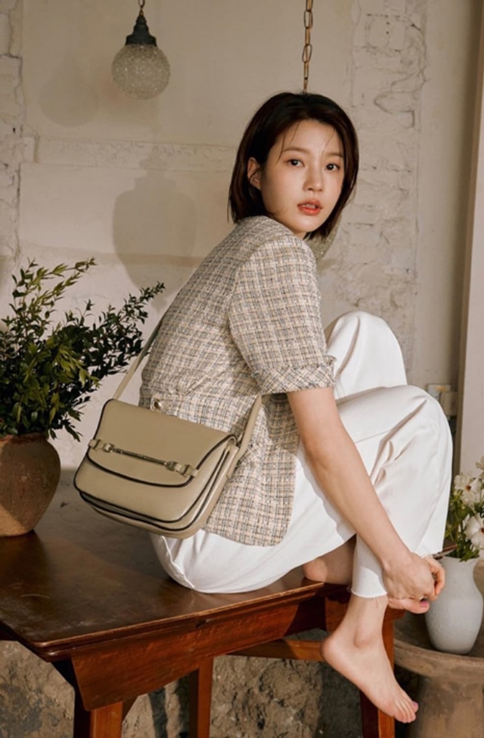 [새상품] 루에브르 트위드 반팔자켓 상품이미지3