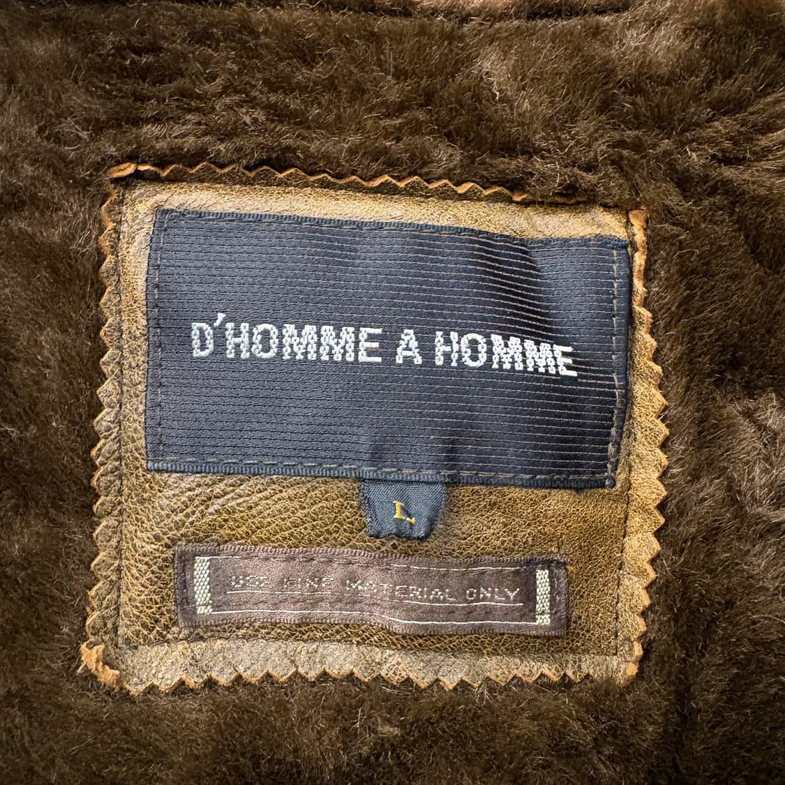 80s 드옴 아 옴 G-1 플라이트 자켓 쉽스킨 레더 플리스안감 N671 상품이미지7