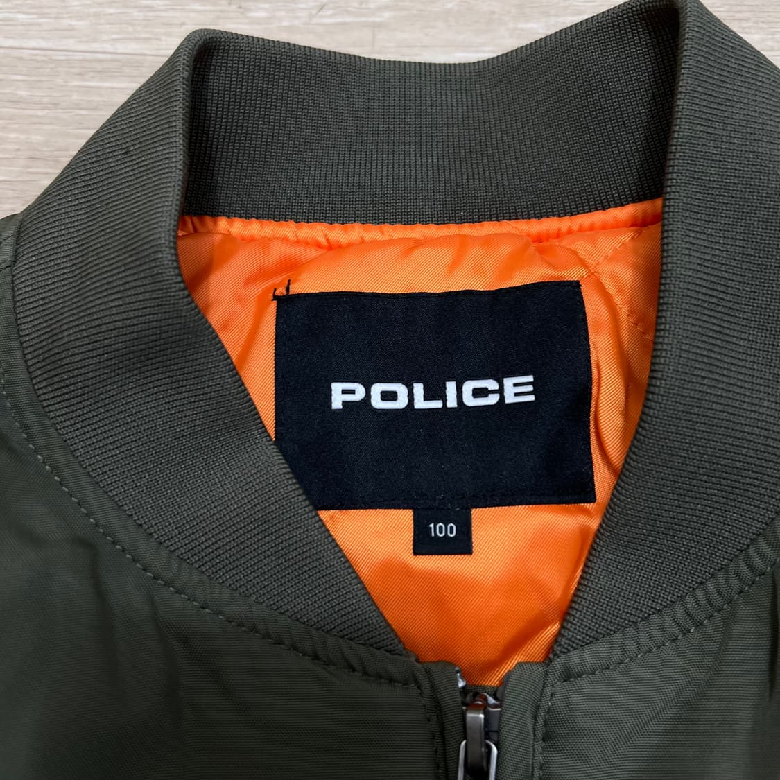 폴리스 포켓 MA-1 항공점퍼 봄버자켓 [카키] L/100 상품이미지5