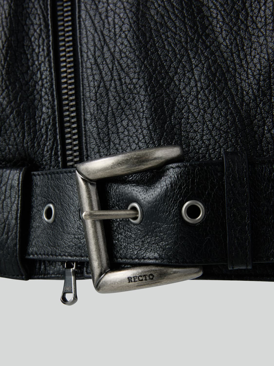 렉토 26SS 빈티지 이펙트 바이커 레더 가죽 자켓 블랙 상품이미지8