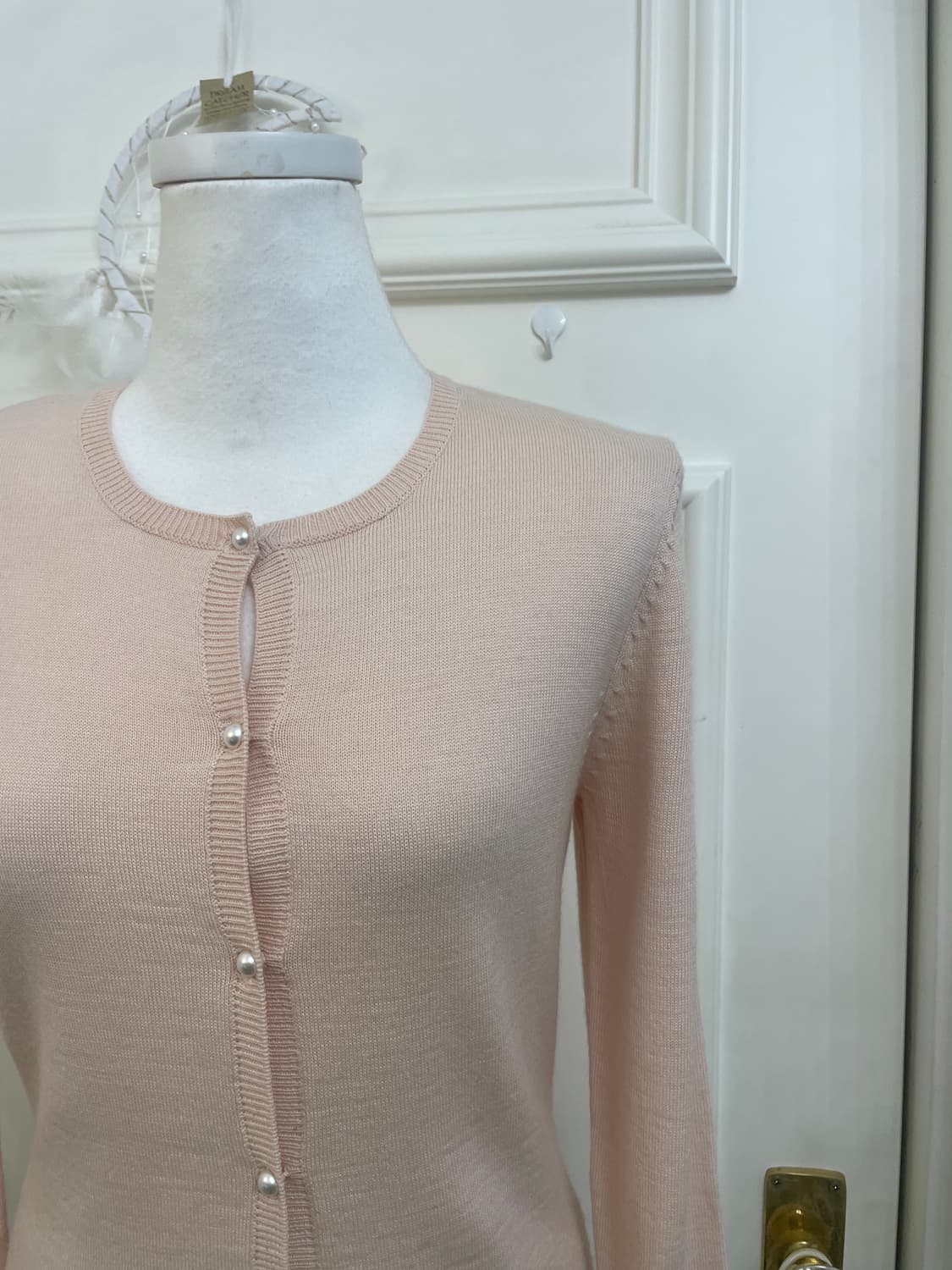 lovely pink pearl button basic cardigan 상품이미지6