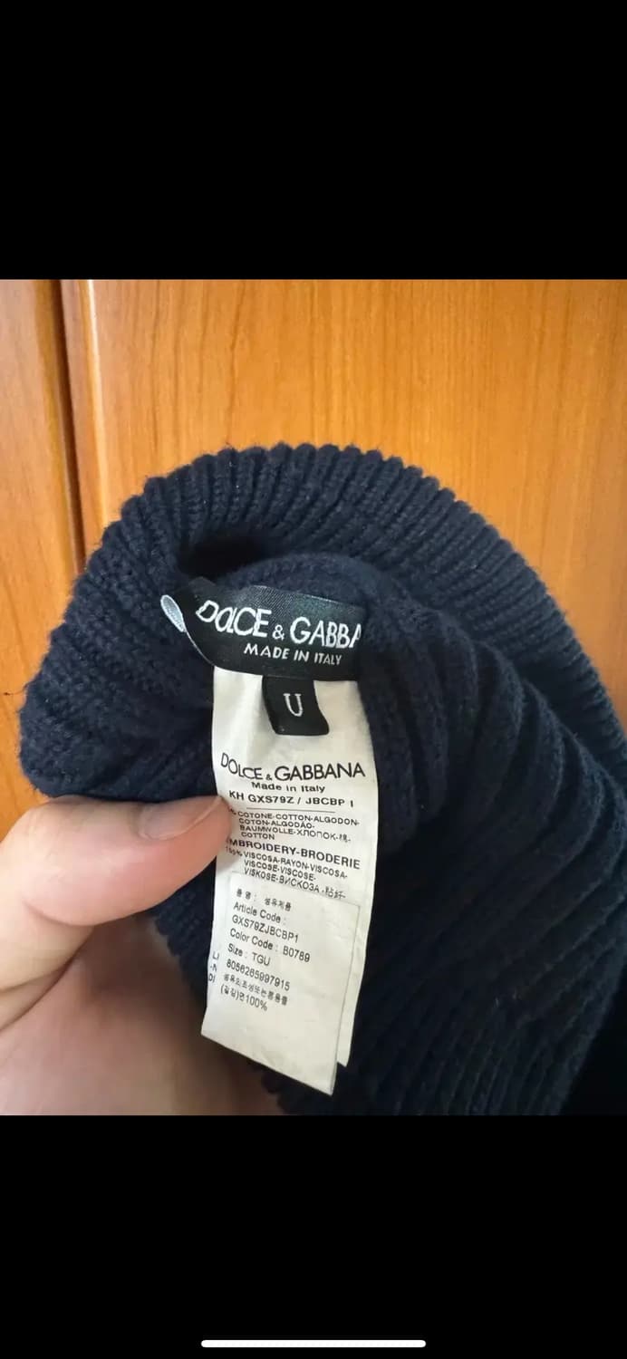 돌체앤가바나 니트 비니 네이비 상품이미지2