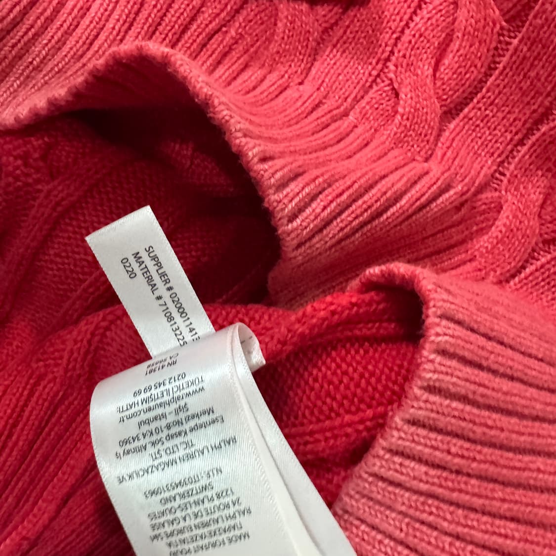 폴로랄프로렌 피그먼트 케이블니트 M사이즈 상품이미지3