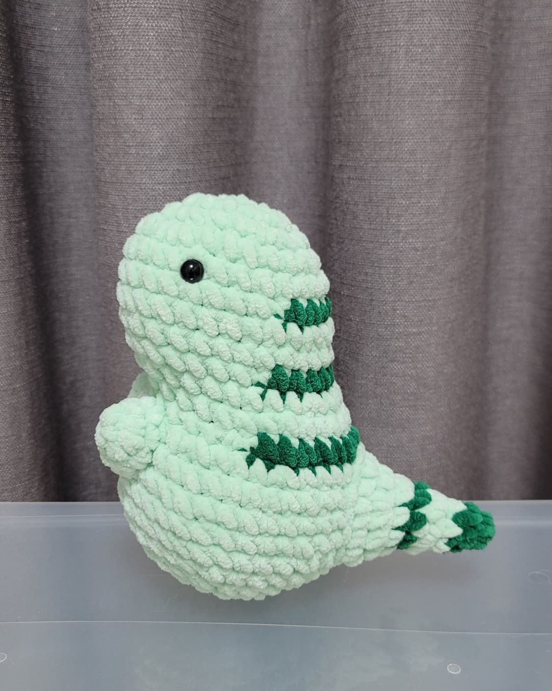 공룡 뜨개 인형(하자) 핸드메이드 솜인형 빈티지 손뜨개 도마뱀 용 캐릭터 상품이미지1
