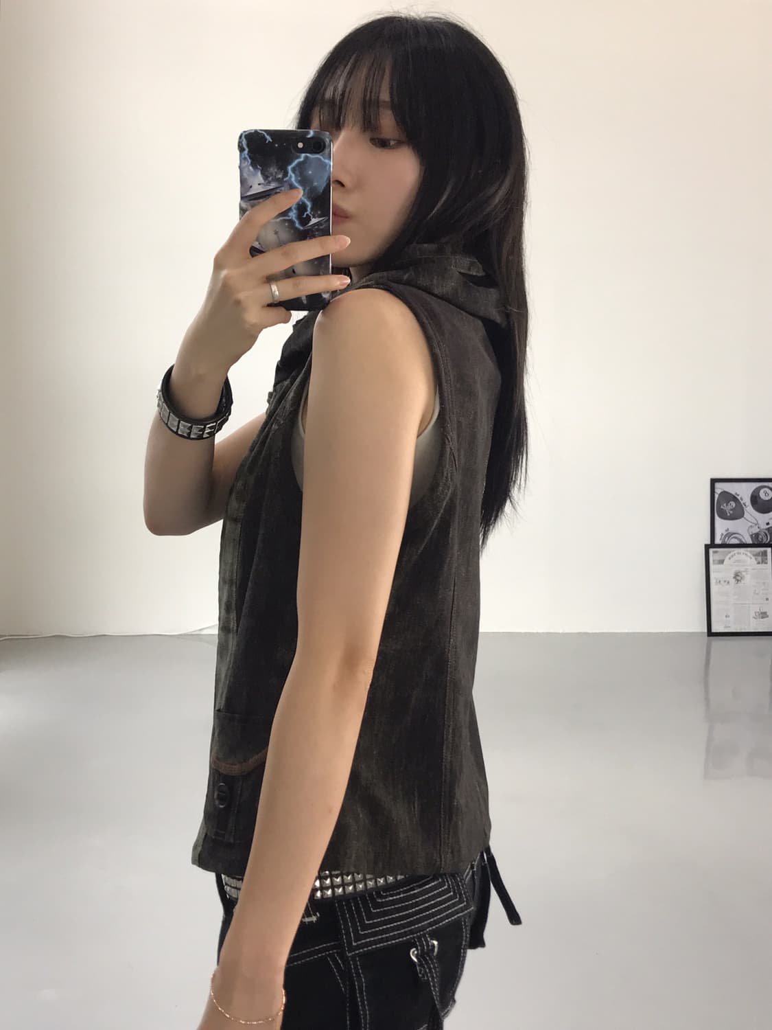 Vivien Nylon Graphic Vests 상품이미지3