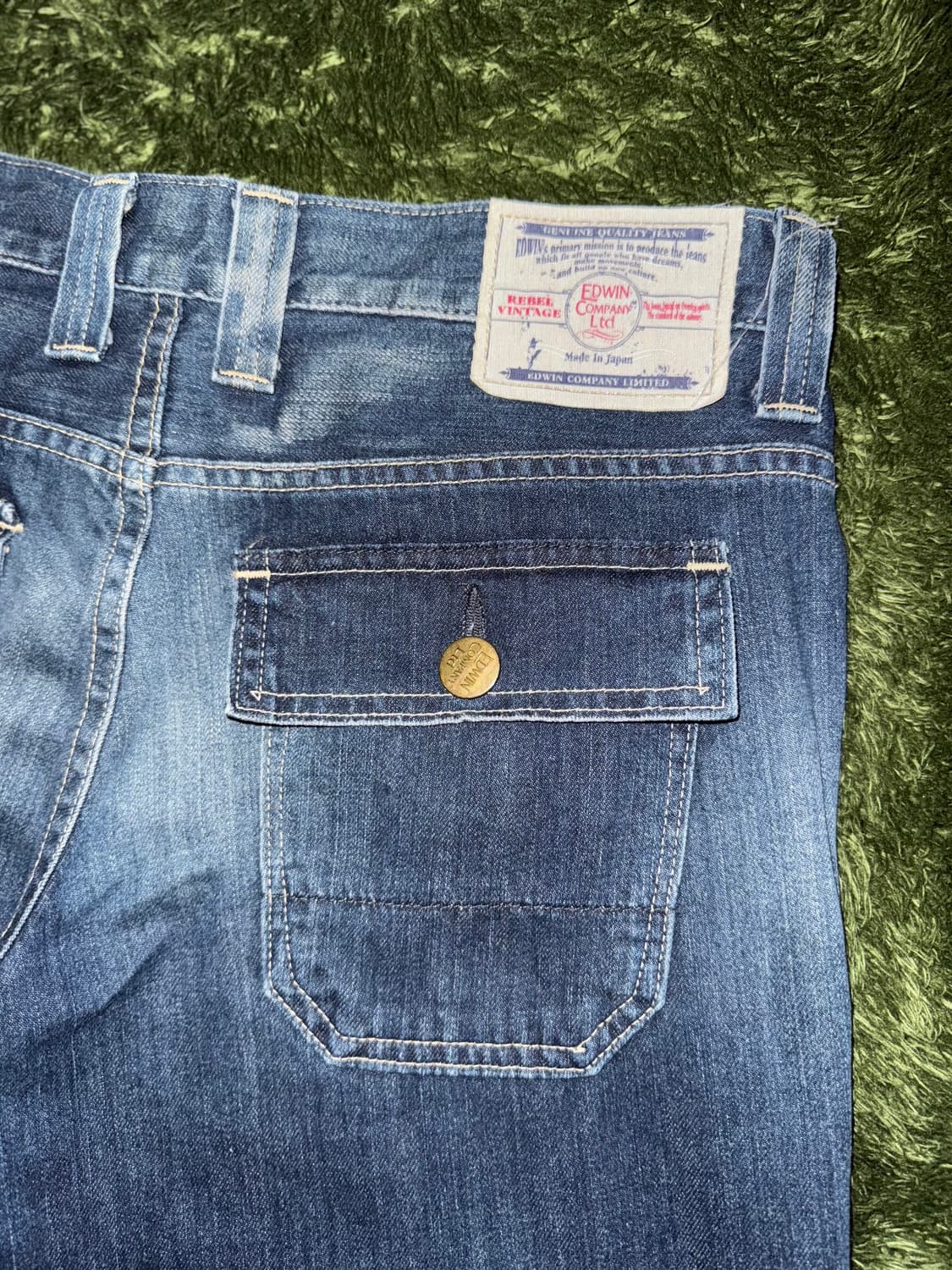 [M] 에드윈 포켓 디테일 워싱 데님 팬츠 MADE IN JAPAN 상품이미지9