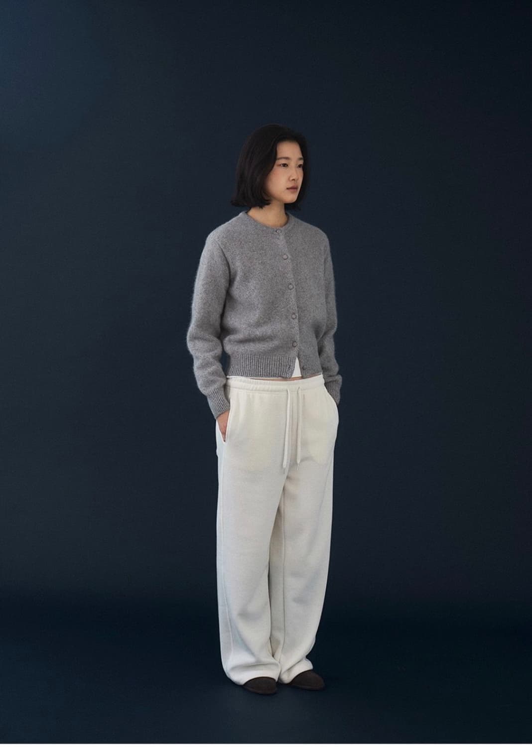 호와스-TWINKLE FOX CARDIGAN (GRAY) 상품이미지4