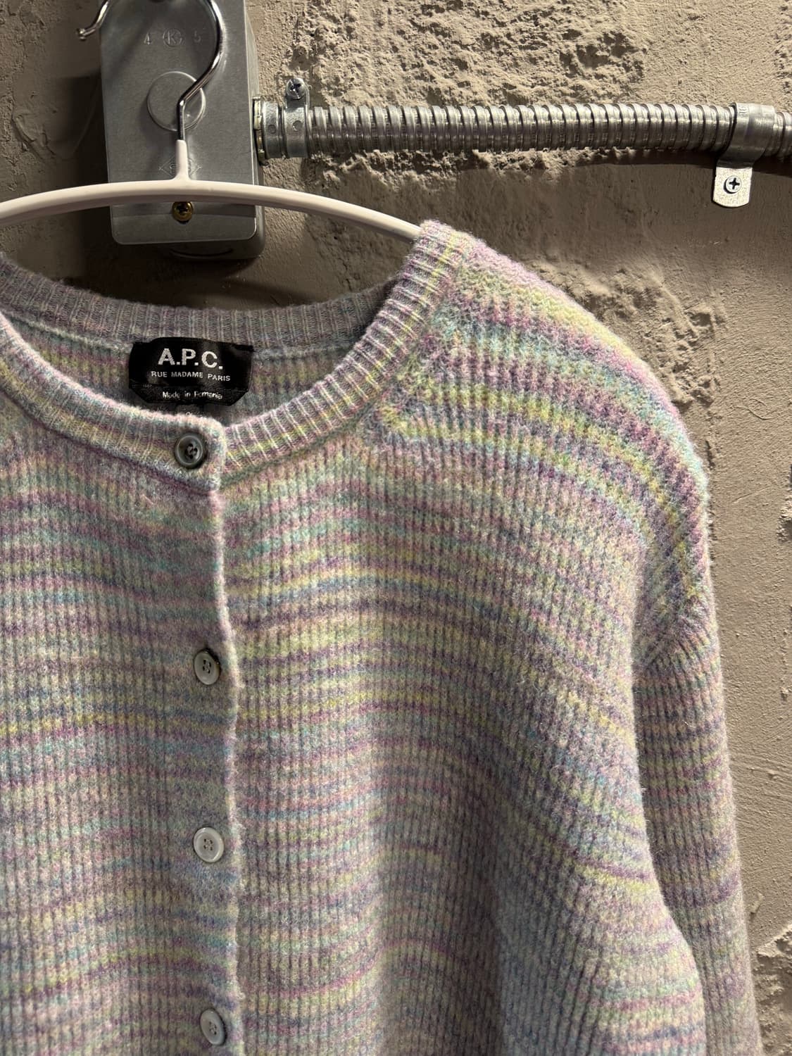 아페쎄 A.P.C. 멀티 스트라이프 니트 가디건 파스텔 S 상품이미지3