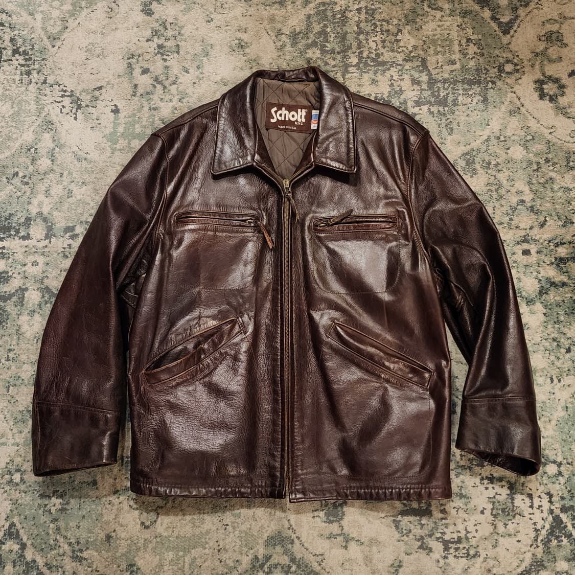 90s SCHOTT 소가죽 스포츠자켓 상품이미지1