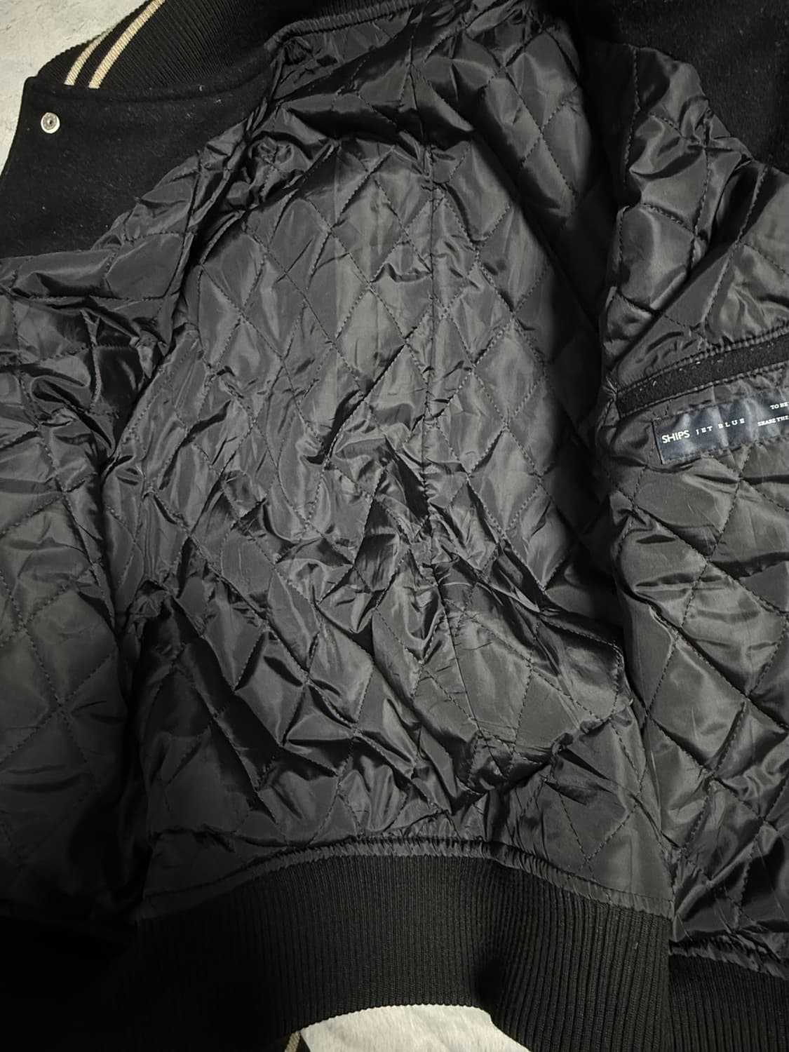 SHIPS JET BLUE  레더 믹스 울 바시티자켓 상품이미지6