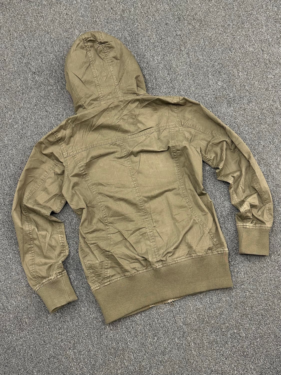 M)Purple&Yellow 빈티지 여성 투웨이 포켓 디테일 야상 후드집 상품이미지3