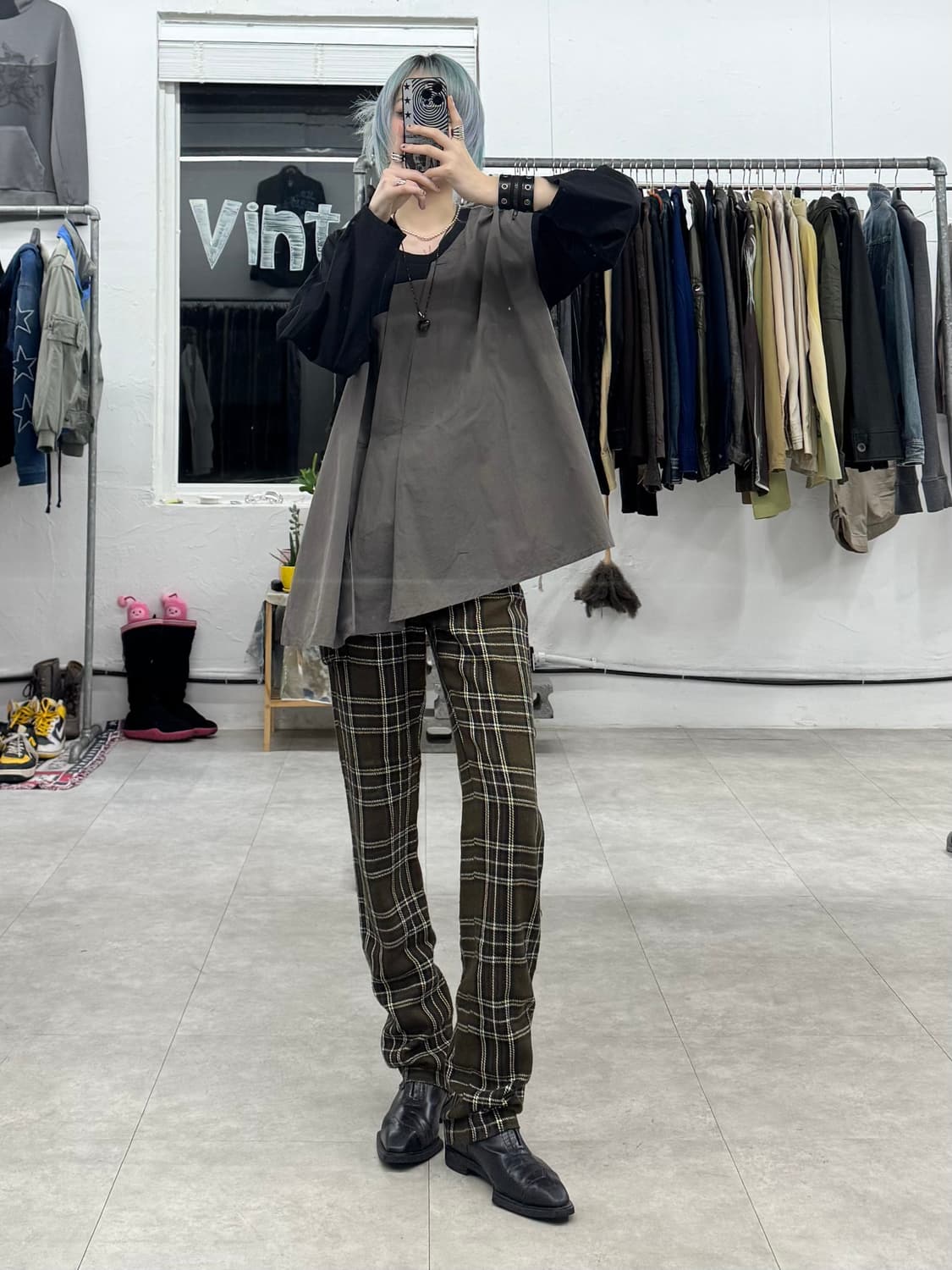퍼슨스 비대칭 롱 슬리브 셔츠 상품이미지1