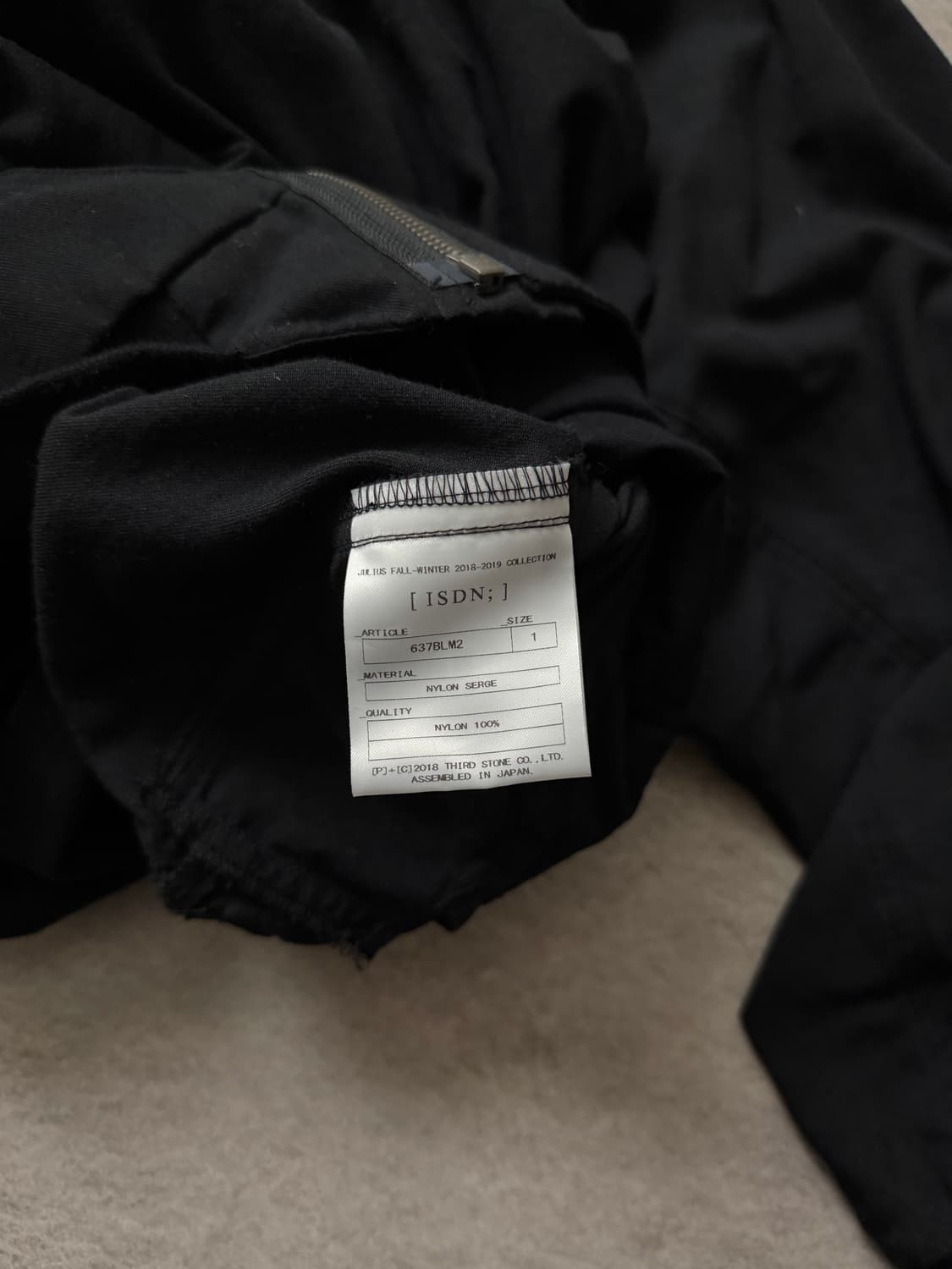 18SS 율리우스 사선 비대칭 하이넥 자켓 상품이미지8