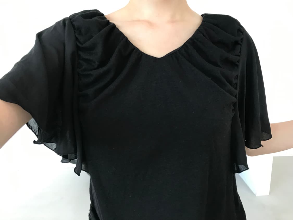 vintage black frill top 상품이미지3
