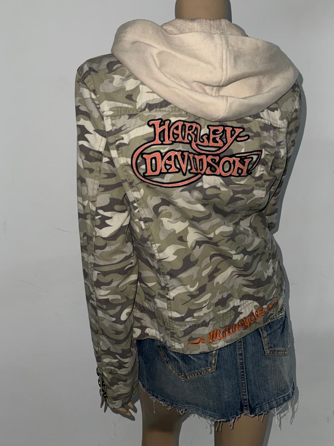 할리 데이비슨 카모 레이어드 투웨이 후드 자켓 상품이미지8