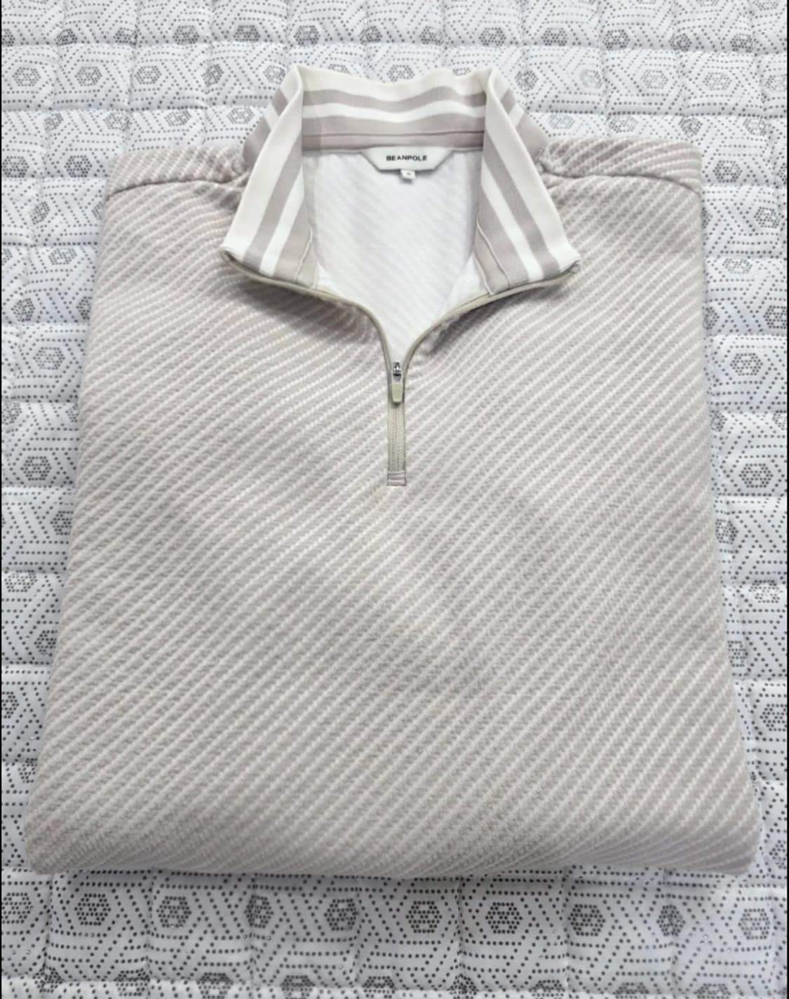 빈폴 남성 헤링본 반집업 티셔츠 95 상품이미지6