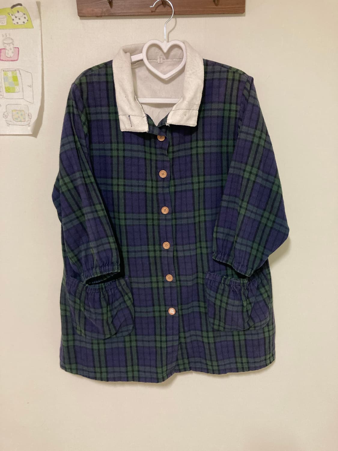 체크 우드 자켓 상품이미지5