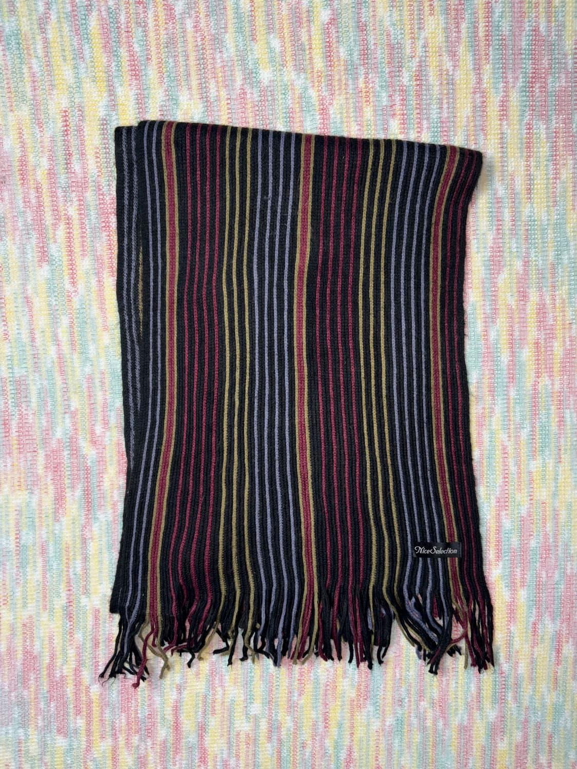 블랙 스트라이프 머플러 상품이미지2