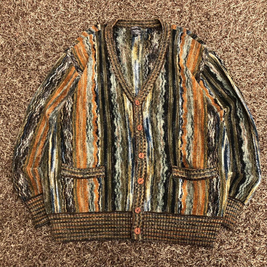 PESKARA 패턴 니트 가디건 상품이미지1