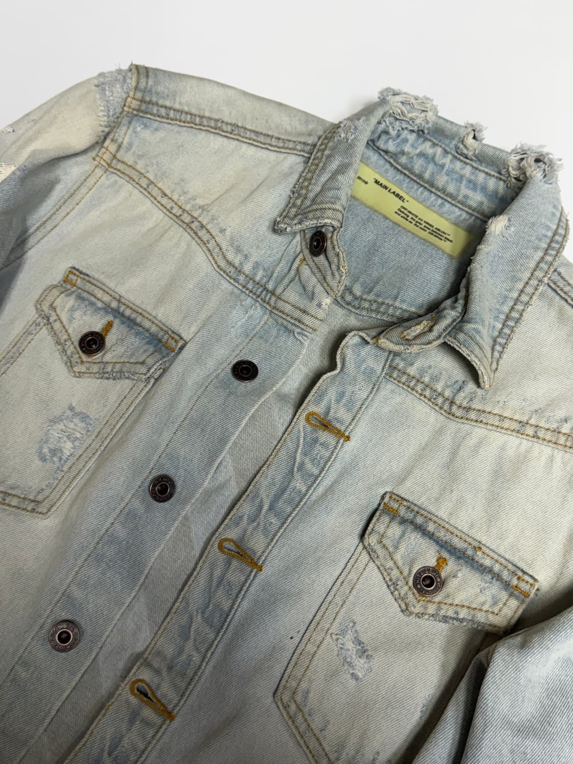 오프화이트 데님 셔츠 자켓 상품이미지8