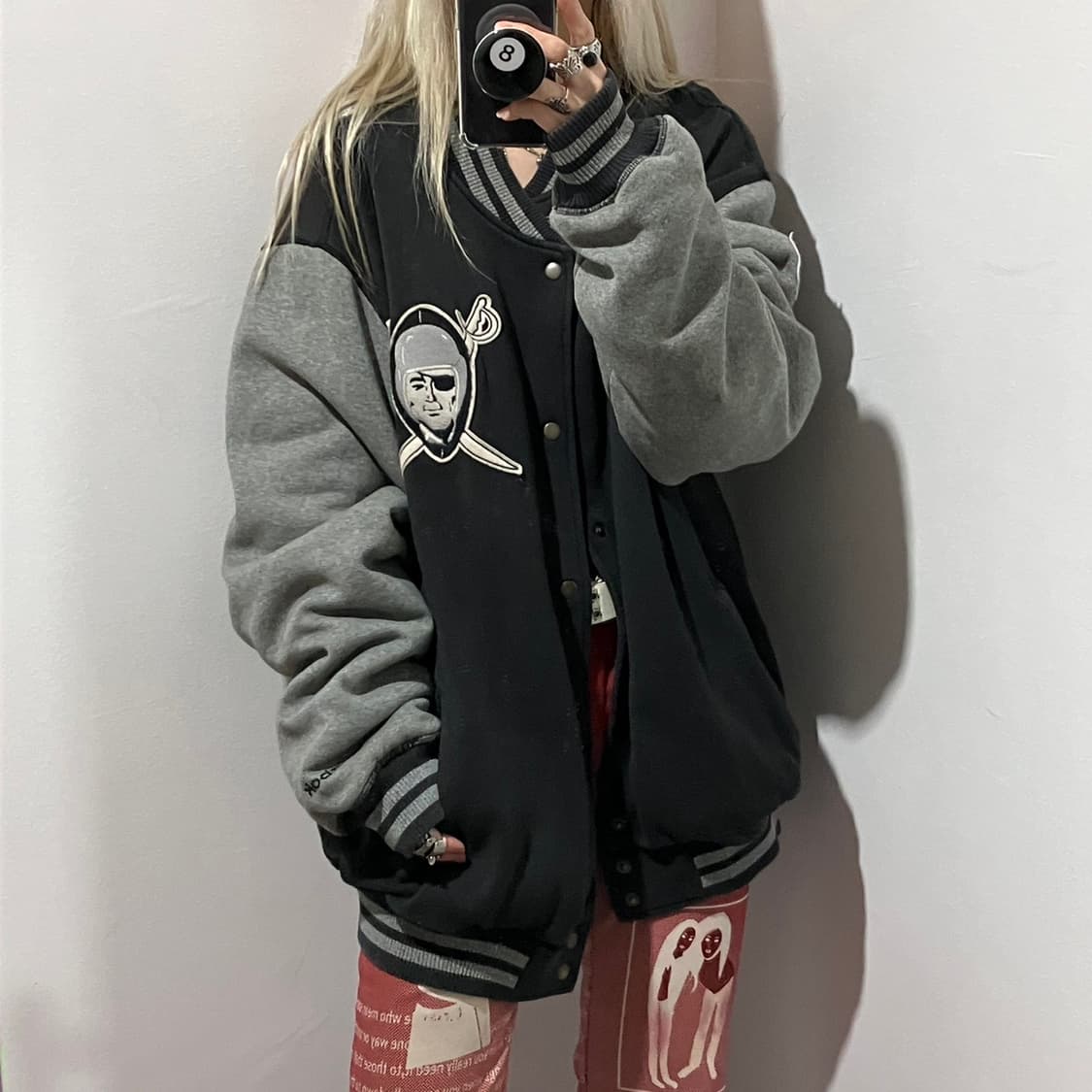 리복 레이더스 올드스쿨 바시티 자켓 상품이미지1