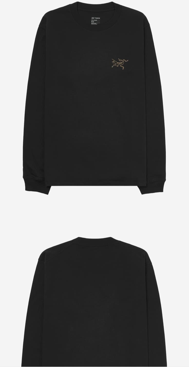 아크테릭스 크래그 코튼 롱슬리브 티셔츠 24K 블랙 상품이미지1