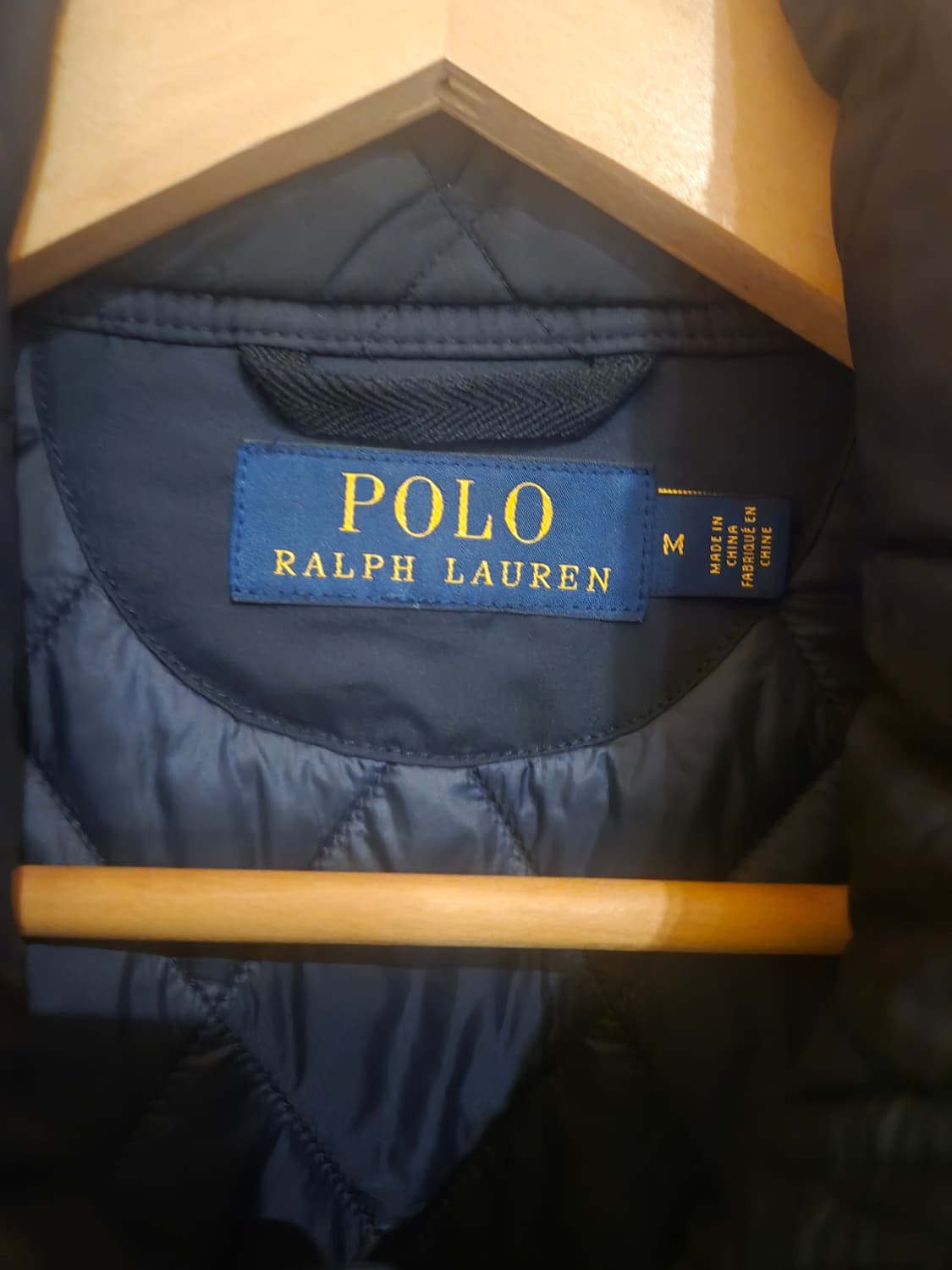[1회착] 폴로 랄프로렌 퀼팅 워커 재킷 네이비 (가죽 패치 디테일) - 상품이미지2
