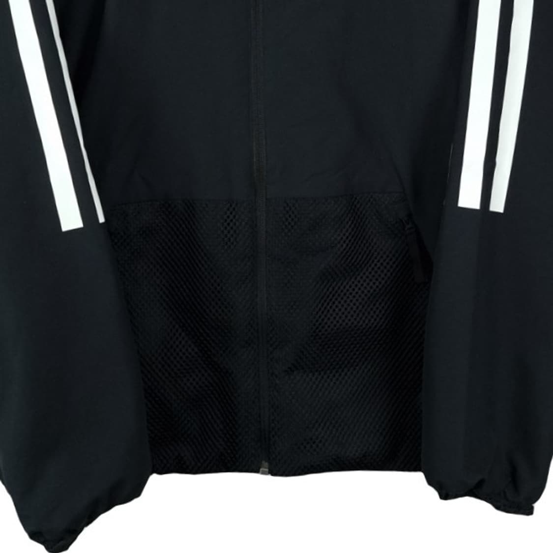 [아디다스] 로고 프린팅 오버핏 후드 바람막이 자켓 블랙 M19444 상품이미지5