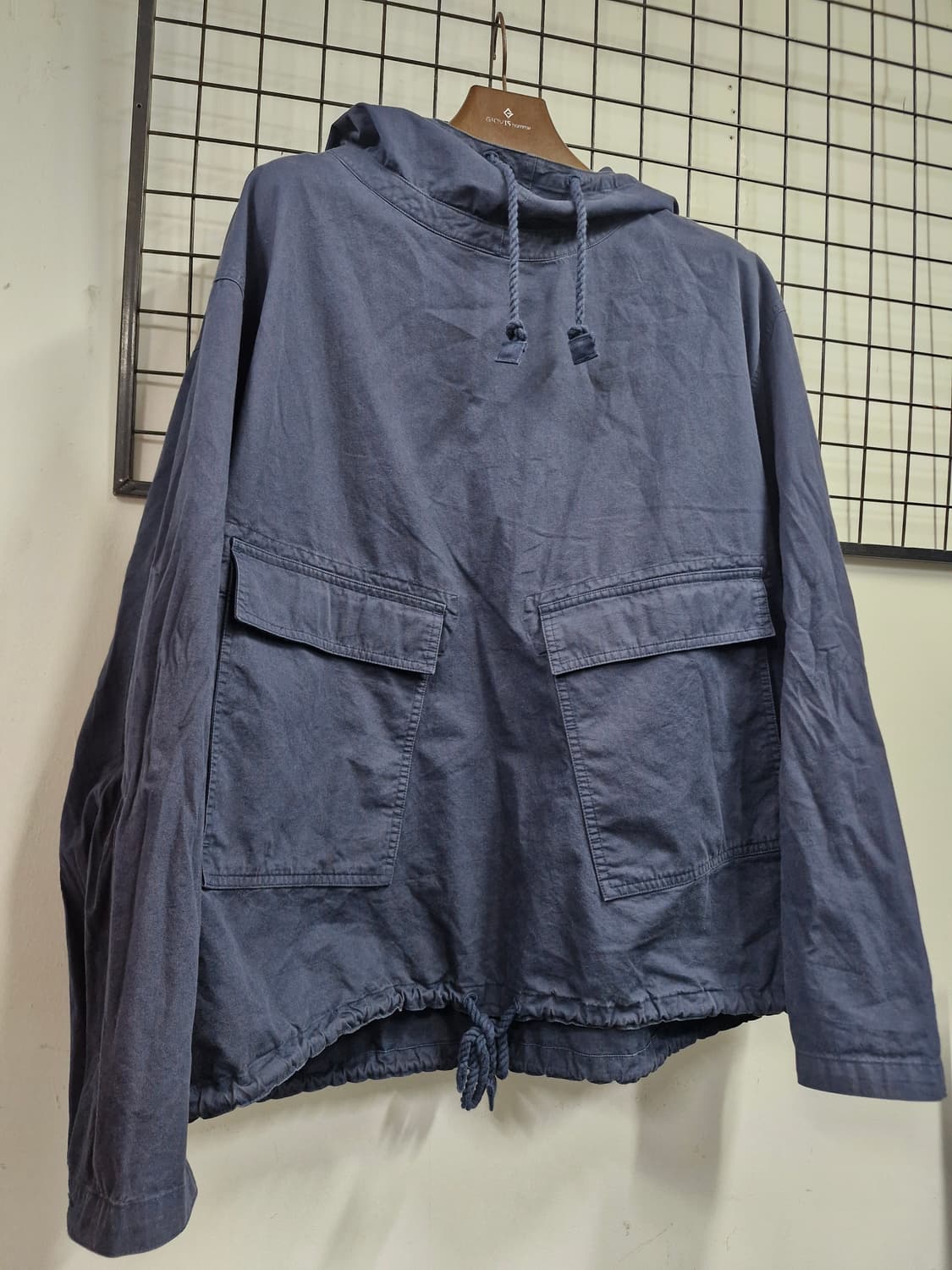 95-100L 예스아이씨 후드 스모크 셔츠 네이비 상품이미지2