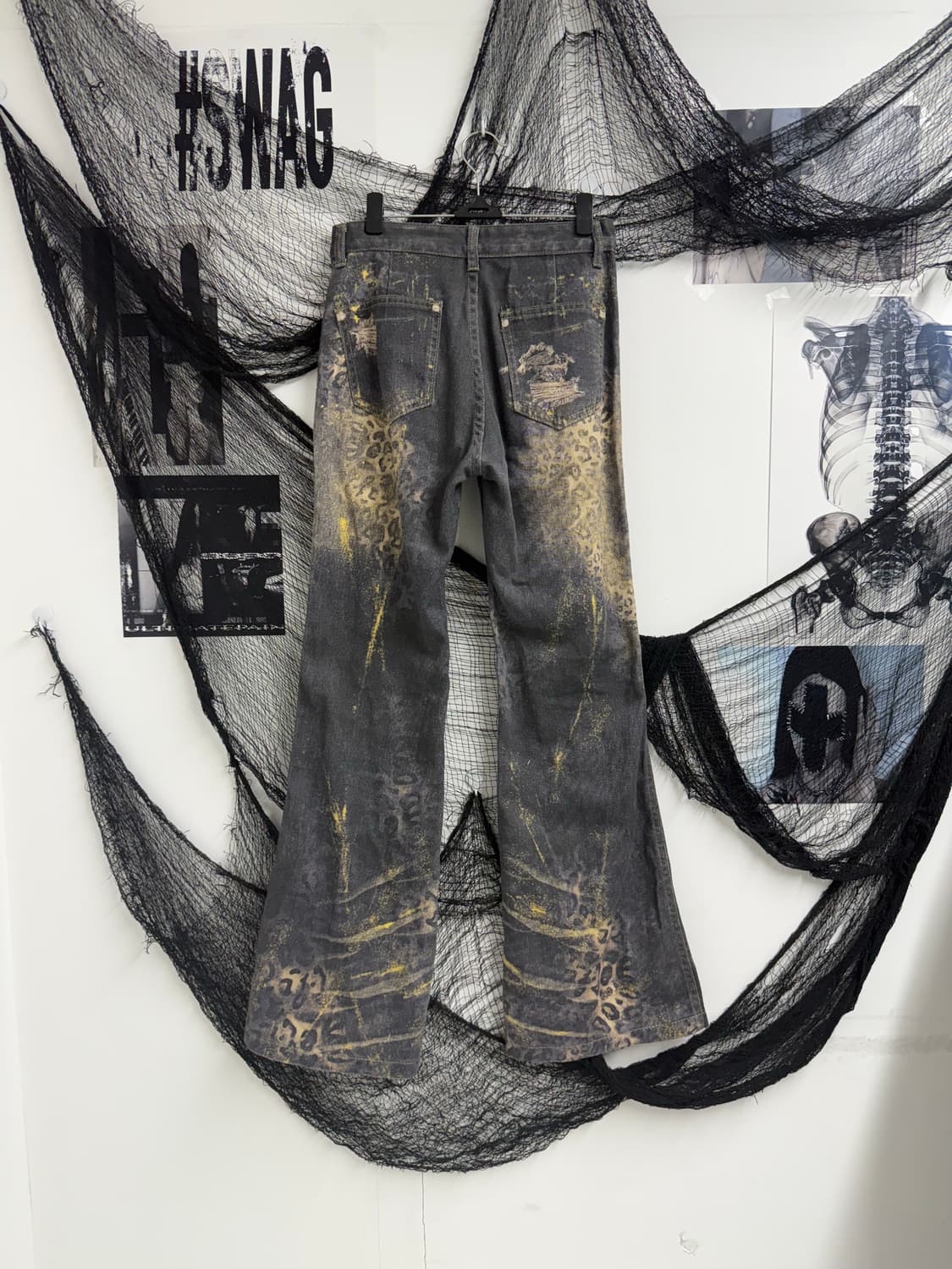 00s leopard damage printing jeans 상품이미지4