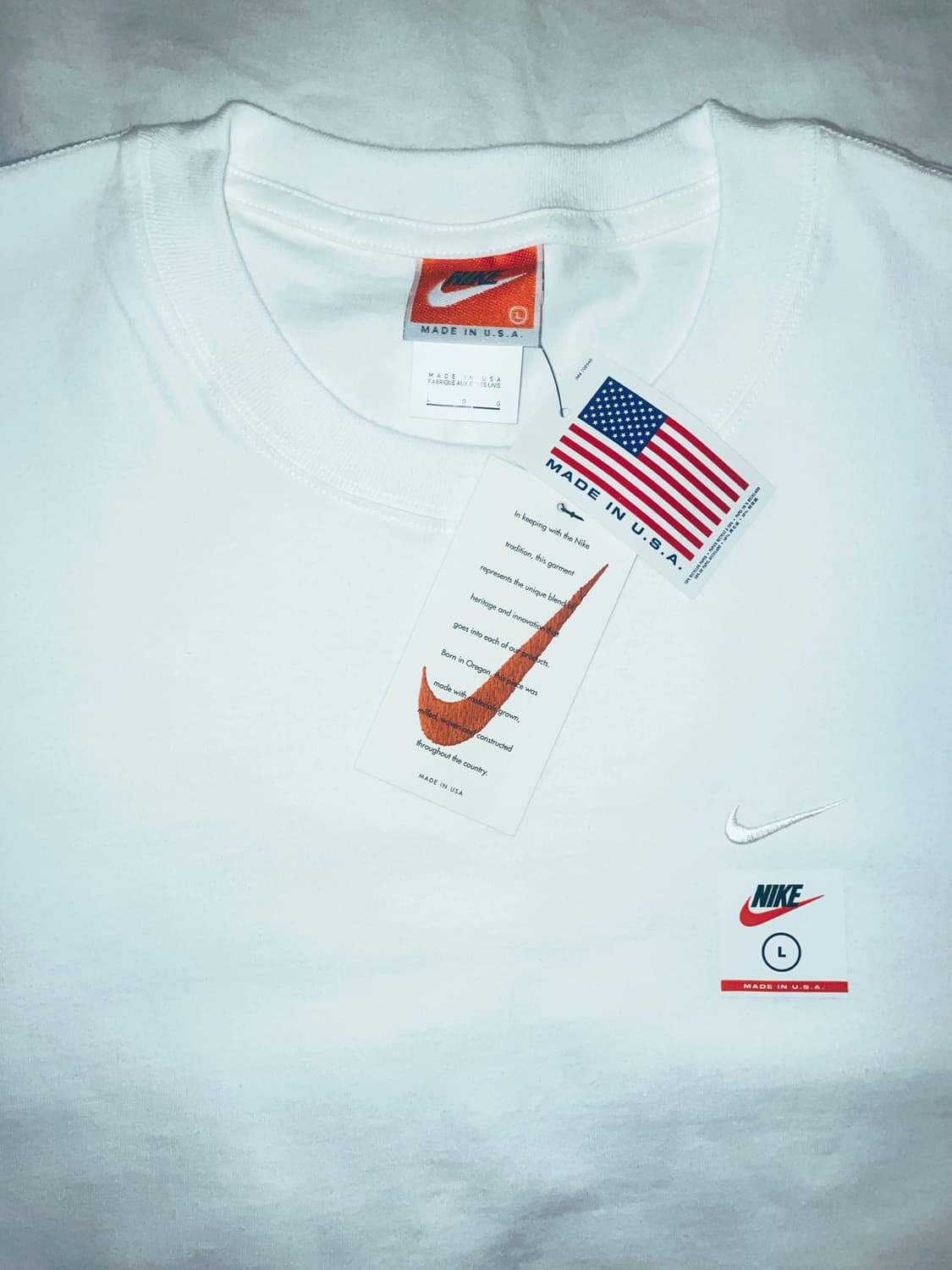 Nike made in USA white tshirt size L 상품이미지2