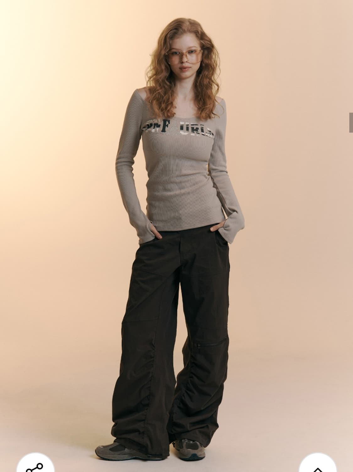 플리즈노팔로우 플노팔 줄스 롱슬리브탑 샌드 Jules top 상품이미지3