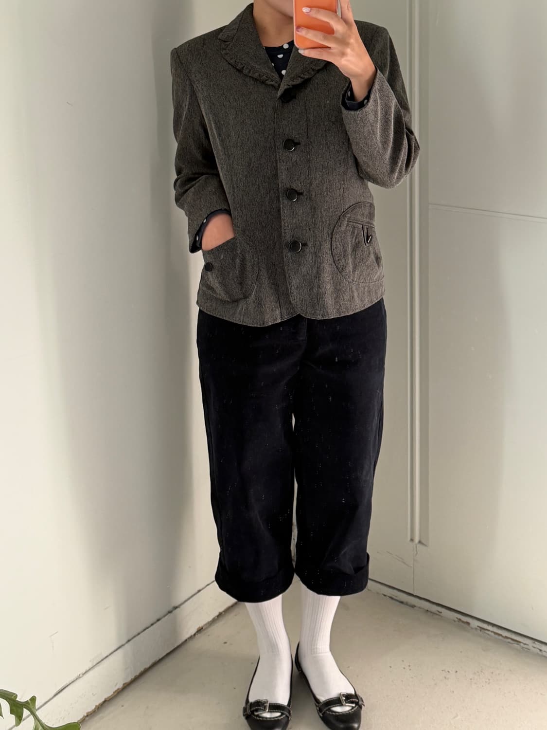 일본빈티지 프릴 블레이져 자켓 상품이미지2